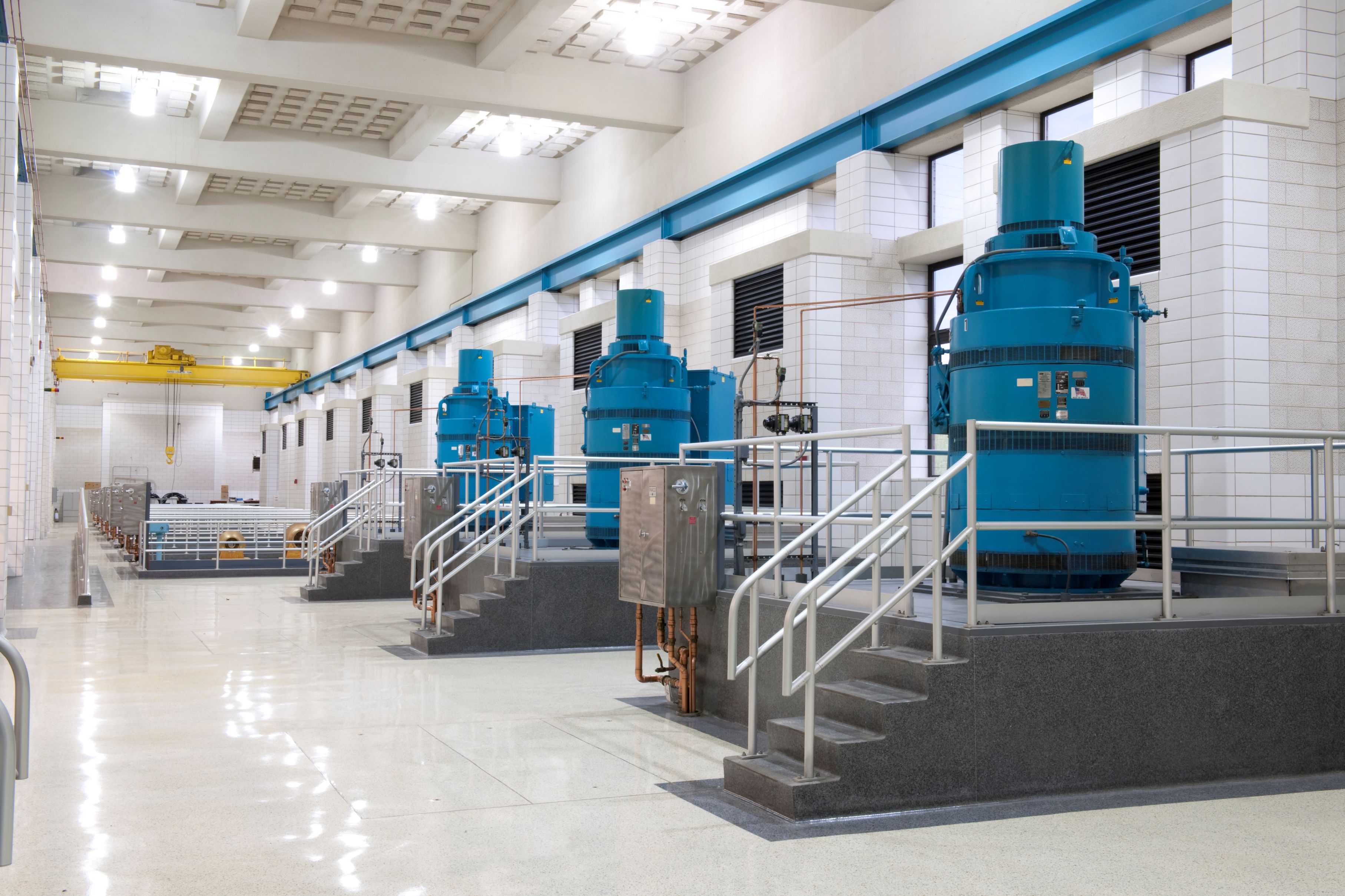 3 large motors in pump room